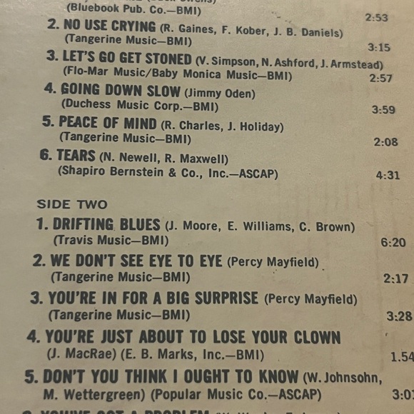 Ray Charles Crying Time 1966 LP Vinyl Record . - Picture 3 of 5